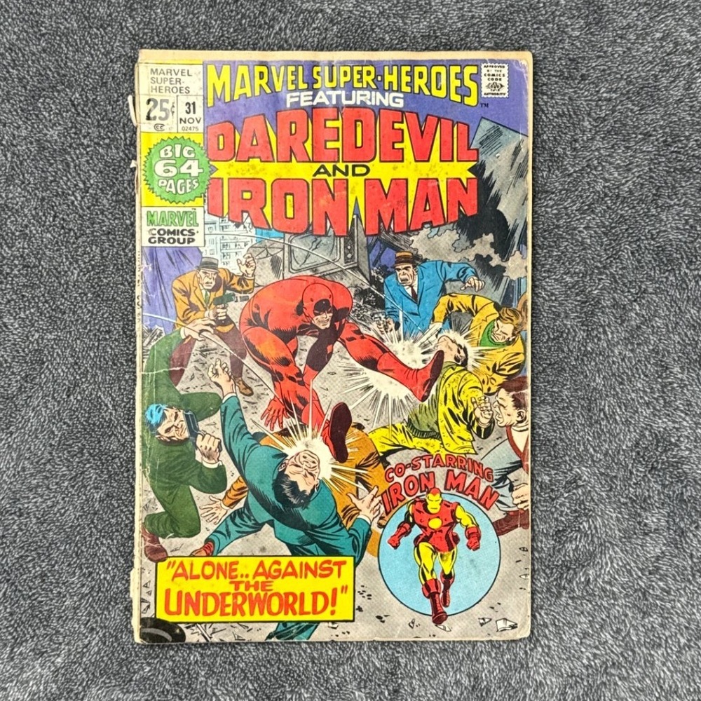 Marvel Super-Heroes 31 Daredevil Iron Man‎ Nov 1971 25c Silver Age Comic Book